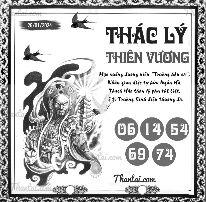 THÁC LÝ THIÊN VƯƠNG 11/01/2024