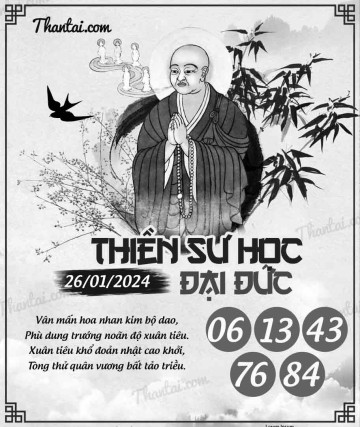 THIỀN SƯ HỌC ĐẠI ĐỨC 26/01/2024