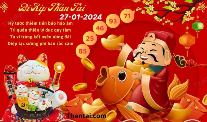 Bí Kíp Thần Tài 12/01/2024