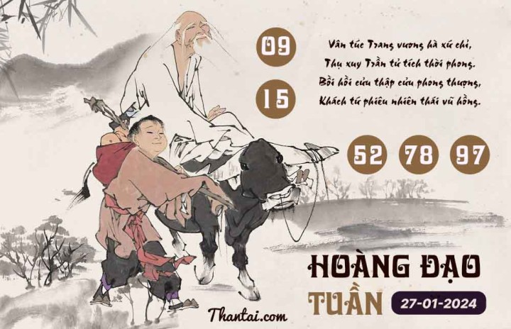 HOÀNG ĐẠO TUẦN 12/01/2024