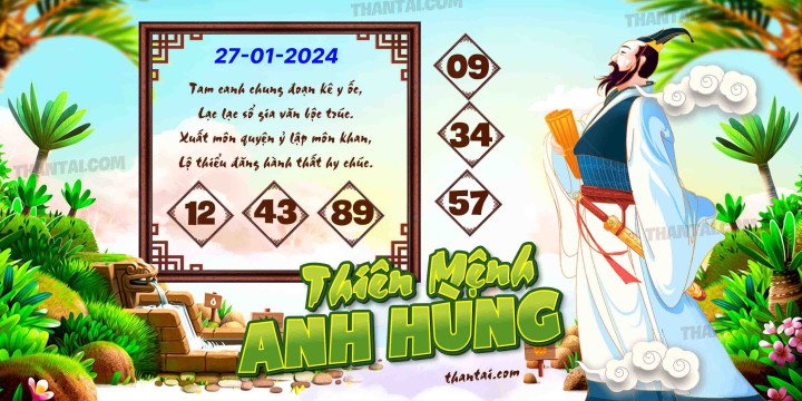 THIÊN MỆNH ANH HÙNG 12/01/2024