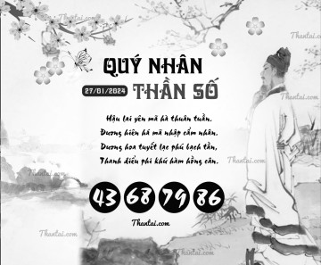 QUÝ NHÂN THẦN SỐ 27/01/2024