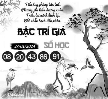 BẬC TRÍ GIẢ SỐ HỌC 27/01/2024