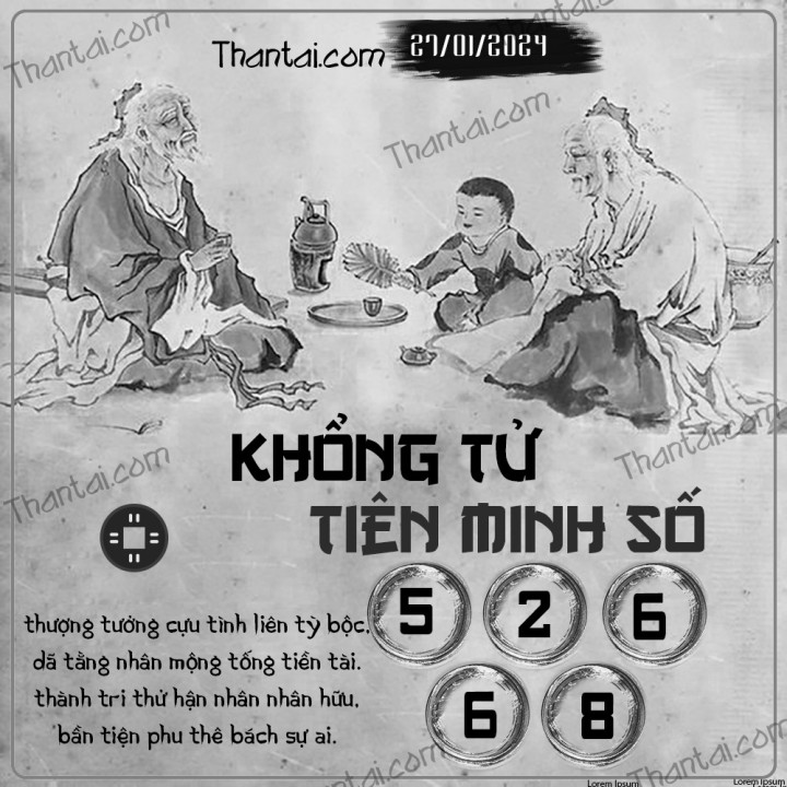 KHỔNG TỬ TIÊN MINH SỐ 12/01/2024