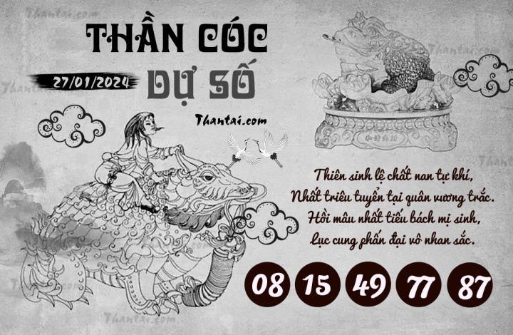 THẦN CÓC DỰ SỐ 12/01/2024