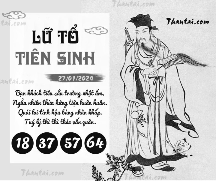 LỮ TỔ TIÊN SINH 12/01/2024