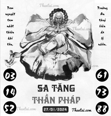 SA TĂNG THẦN PHÁP 27/01/2024