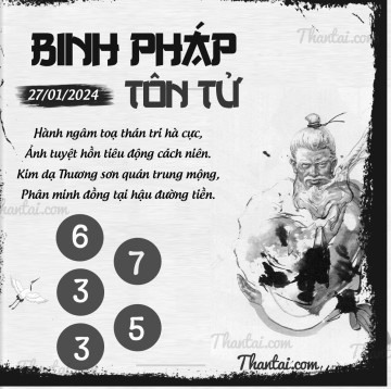 BINH PHÁP TÔN TỬ 27/01/2024