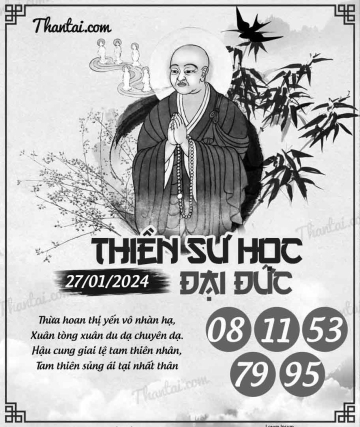 THIỀN SƯ HỌC ĐẠI ĐỨC 12/01/2024