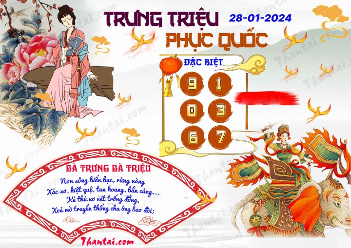 Trưng Triệu Phục Quốc 13/01/2024