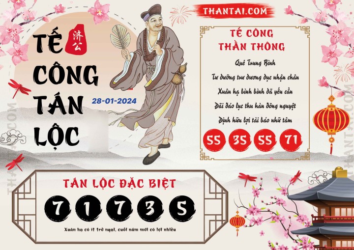Tế Công Tán Lộc 13/01/2024