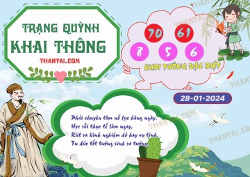 Trạng Quỳnh Khai Thông 28/01/2024