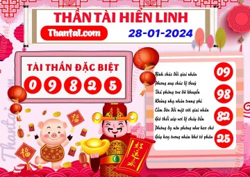 THẦN TÀI HIỂN LINH 28/01/2024