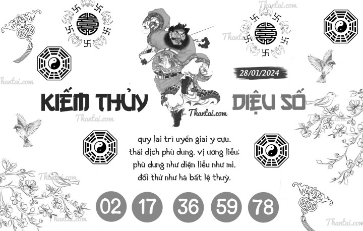 KIẾM THỦY DIỆU SỐ 13/01/2024
