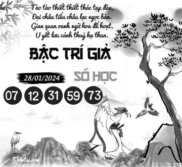 BẬC TRÍ GIẢ SỐ HỌC 28/01/2024