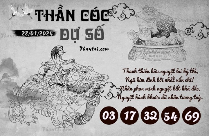 THẦN CÓC DỰ SỐ 13/01/2024