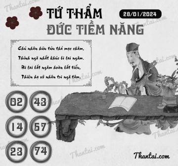 TỨ THẨM ĐỨC TIỀM NĂNG 28/01/2024