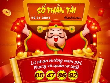 SỔ THẦN TÀI 29/01/2024