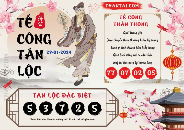 Tế Công Tán Lộc 14/01/2024
