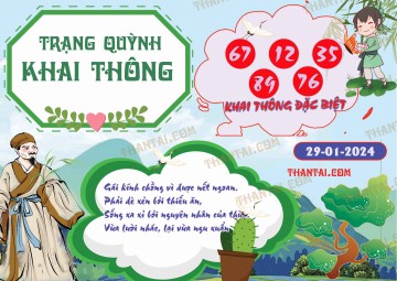 Trạng Quỳnh Khai Thông 29/01/2024