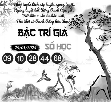 BẬC TRÍ GIẢ SỐ HỌC 29/01/2024