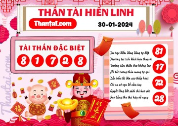 THẦN TÀI HIỂN LINH 30/01/2024