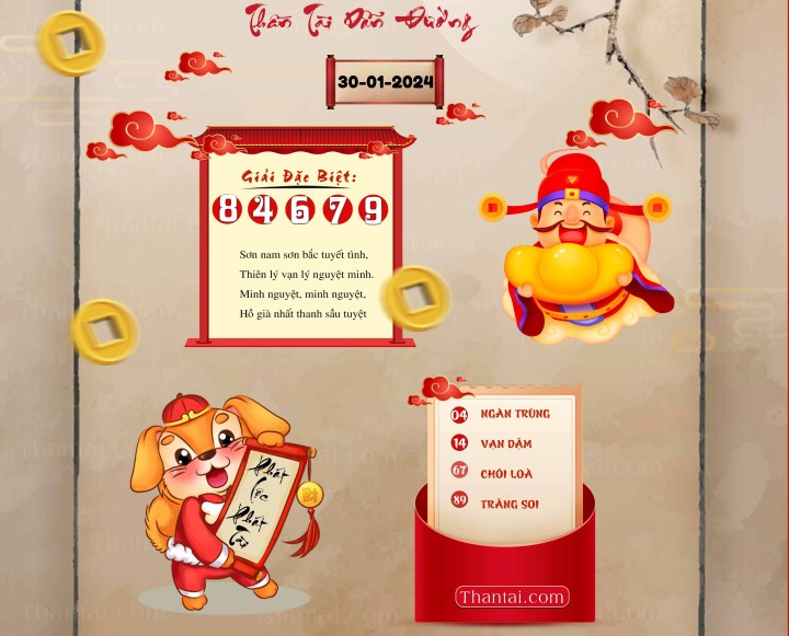 THẦN TÀI DẪN ĐƯỜNG 15/01/2024
