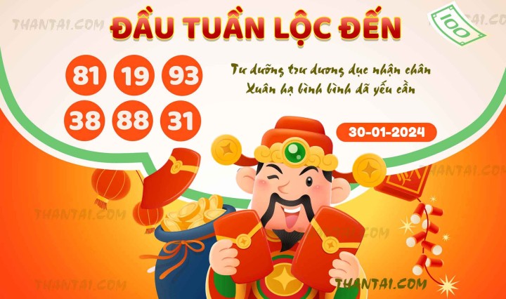 ĐẦU TUẦN LỘC ĐẾN 15/01/2024