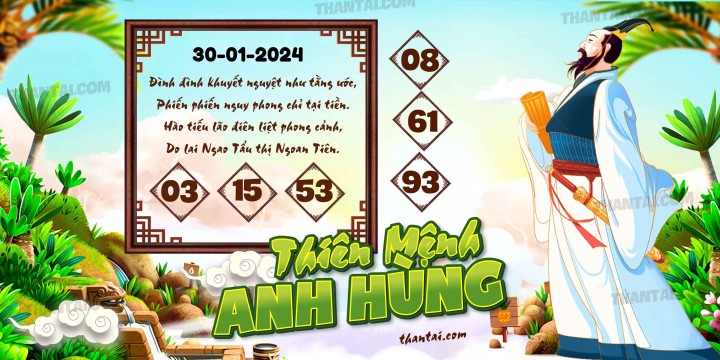 THIÊN MỆNH ANH HÙNG 15/01/2024