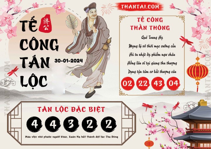 Tế Công Tán Lộc 15/01/2024