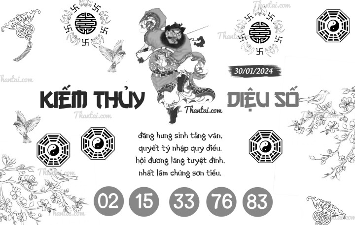 KIẾM THỦY DIỆU SỐ 15/01/2024