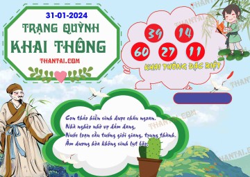 Trạng Quỳnh Khai Thông 31/01/2024