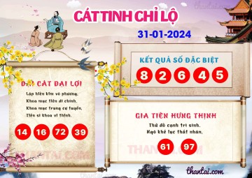 CÁT TINH CHỈ LỘ 31/01/2024