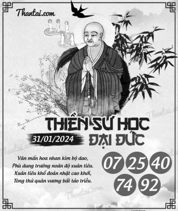 THIỀN SƯ HỌC ĐẠI ĐỨC 31/01/2024