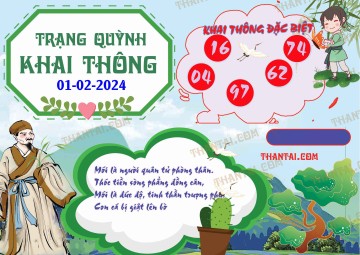 Trạng Quỳnh Khai Thông 01/02/2024