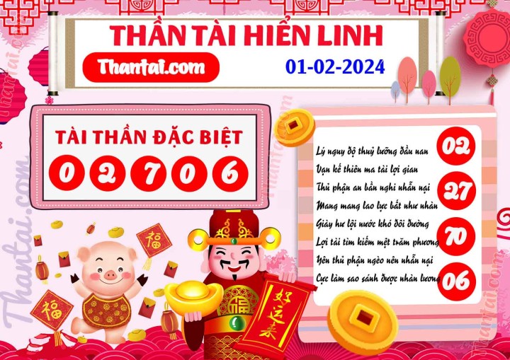 THẦN TÀI HIỂN LINH 17/01/2024