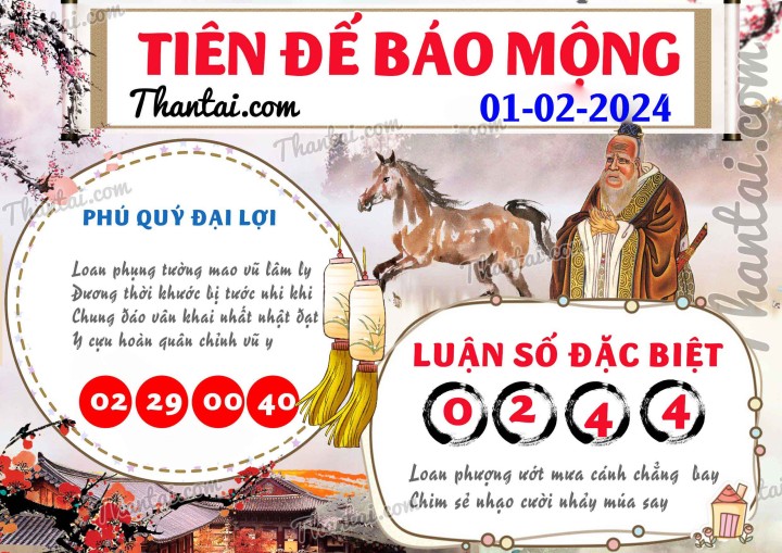 Tiên Đế Báo Mộng 17/01/2024