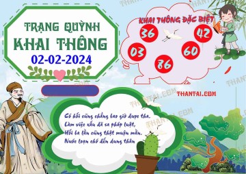 Trạng Quỳnh Khai Thông 02/02/2024