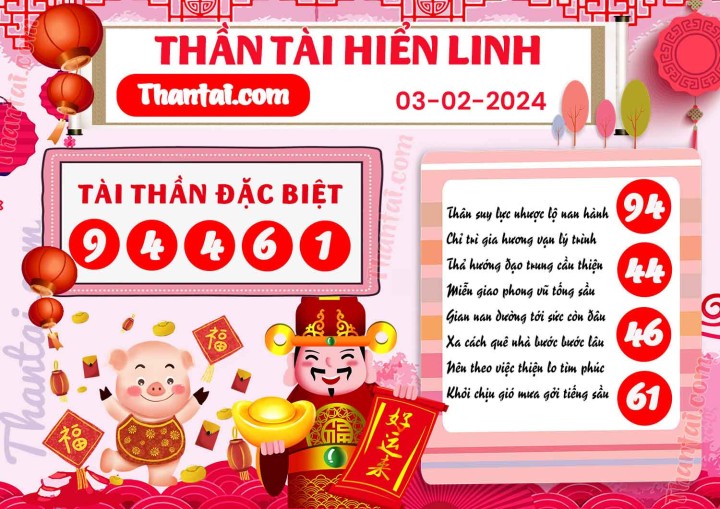 THẦN TÀI HIỂN LINH 19/01/2024