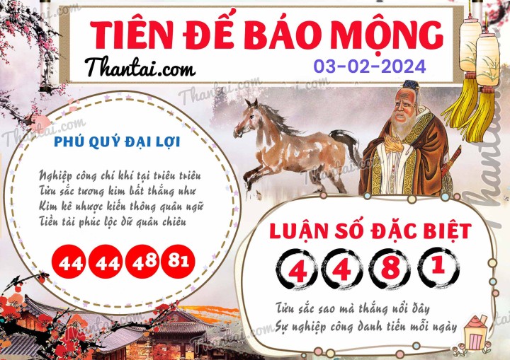 Tiên Đế Báo Mộng 19/01/2024