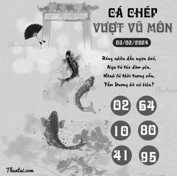 CÁ CHÉP VƯỢT VŨ MÔN 03/02/2024