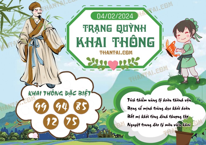 Trạng Quỳnh Khai Thông 20/01/2024
