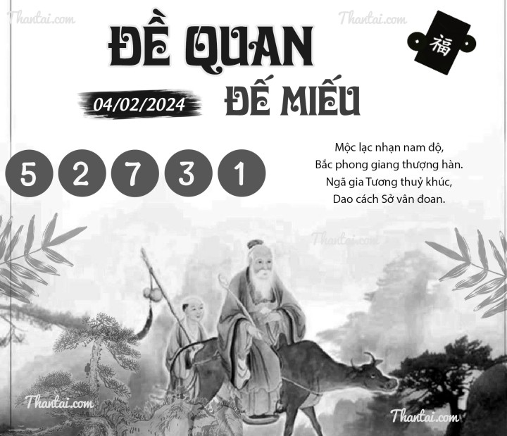 ĐỀ QUAN ĐẾ MIẾU 20/01/2024