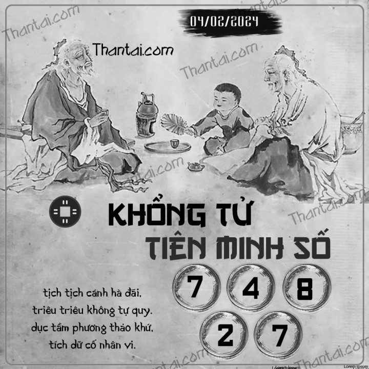 KHỔNG TỬ TIÊN MINH SỐ 20/01/2024