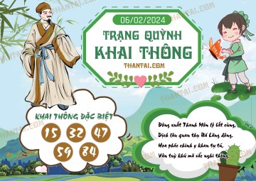 Trạng Quỳnh Khai Thông 06/02/2024