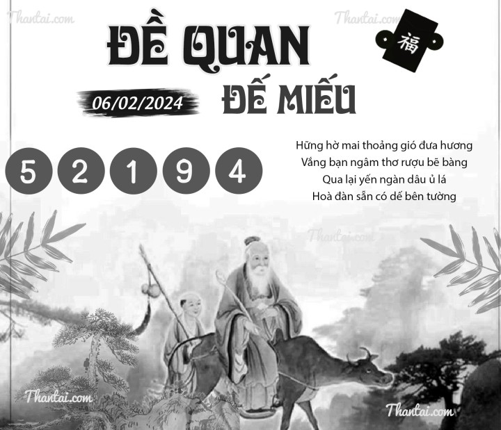 ĐỀ QUAN ĐẾ MIẾU 22/01/2024