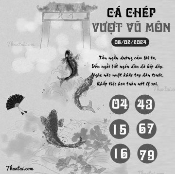 CÁ CHÉP VƯỢT VŨ MÔN 06/02/2024