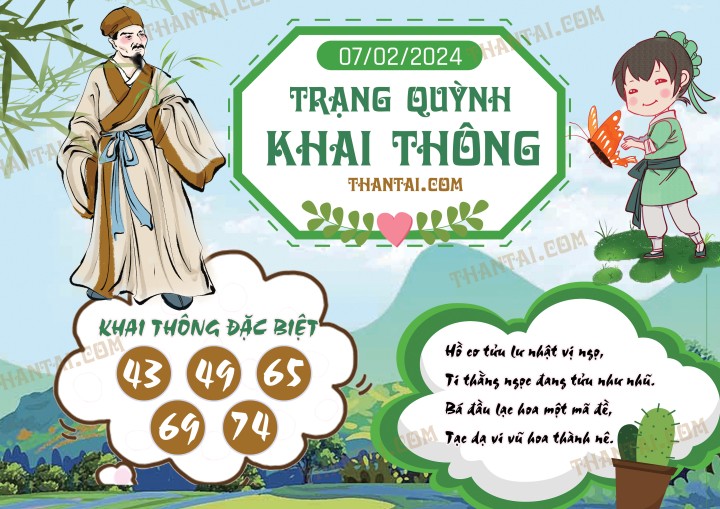 Trạng Quỳnh Khai Thông 23/01/2024
