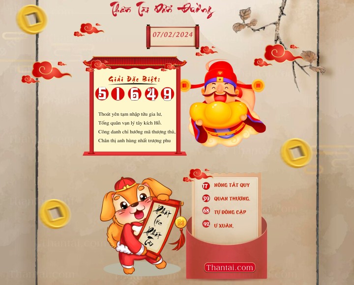 THẦN TÀI DẪN ĐƯỜNG 23/01/2024