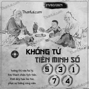 KHỔNG TỬ TIÊN MINH SỐ 07/02/2024